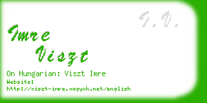 imre viszt business card